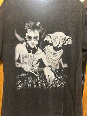 Caribbean Black Graphic DJ & Creature Short Sleeve Tee